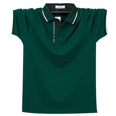 Summer Men's Cotton Polo Shirts Loose Breathable Comfortable Smart Casual Tops Solid Color T-shirt Plus Size