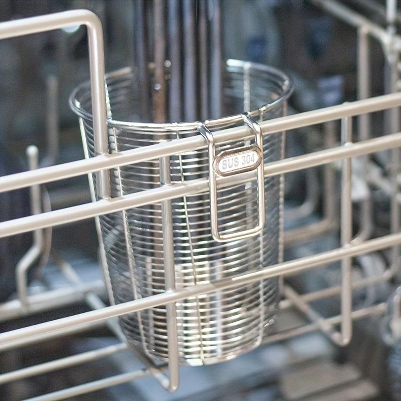 Stainless Steel Utensil Drainer & Holder - Rustproof Dish Rack with Drainage System, Knife/Fork/Spoon/Chopsticks Organizer