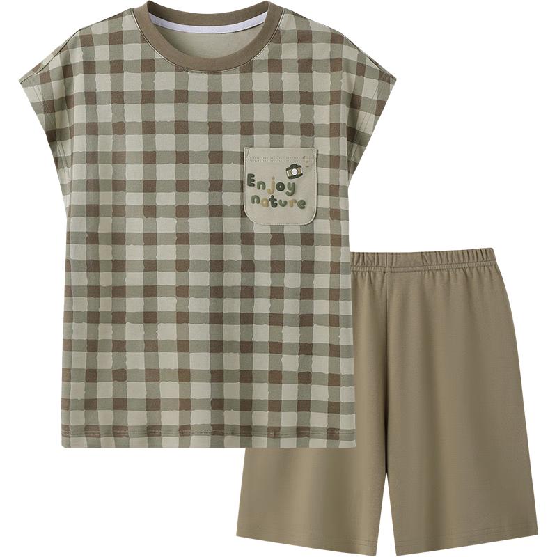 YEEHOO Boys  60S Combed Cotton Summer Sleeveless Pajama Set 160