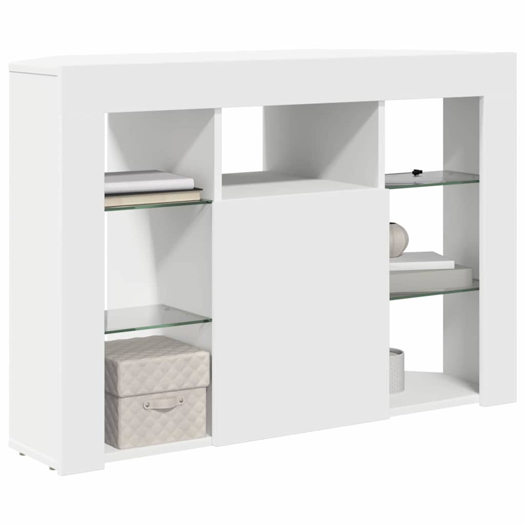 Eck-LED-Fernsehschrank Wandmontage Weiß 100 x 40 x 68 cm Spanplatte