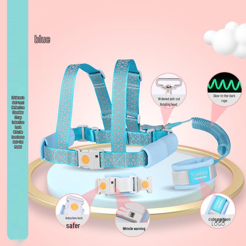 Child Safety Wristband: Anti-Lost Strap with Induction Lock & Traction Rope