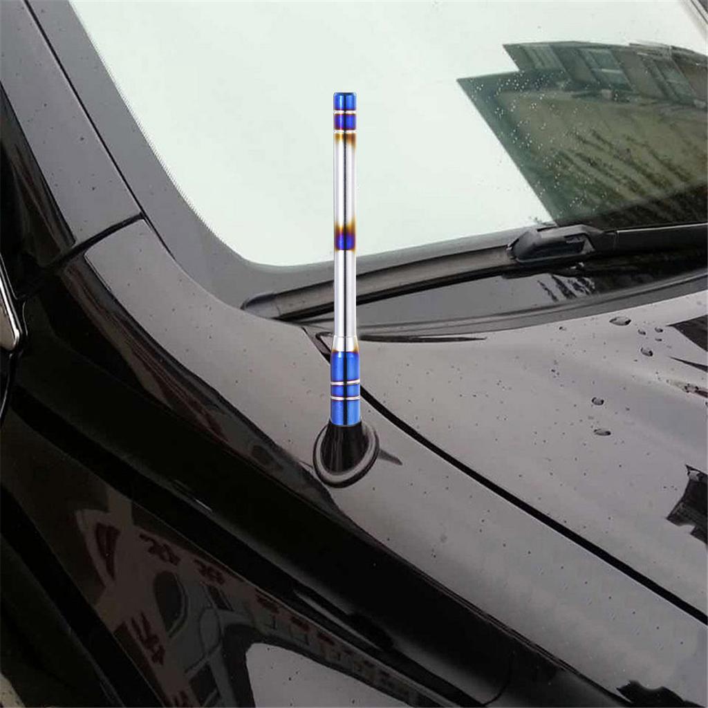 Replacement Car Antenna Universal Car Radio Antenna With Anti-Theft Design For Cars Trucks 5.12-Inch Alloy Vehicle Antenna FM AM