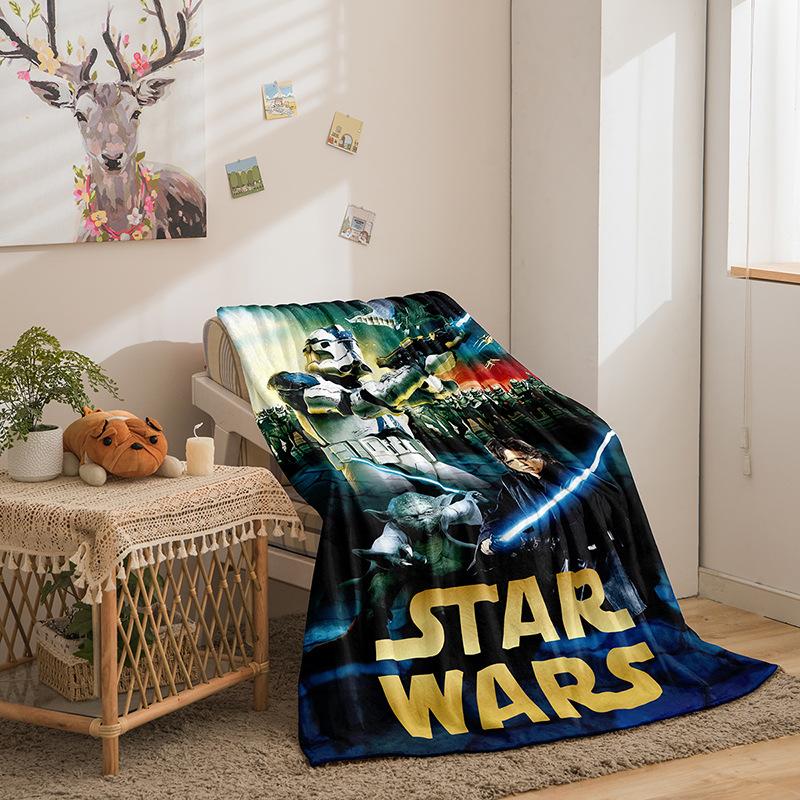 Cartoon Planet Series Double-Sided Flannel 2D Digital Printing Blanket Blanket