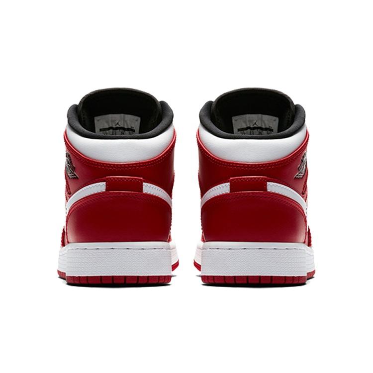 (GS) Air Jordan 1 Retro Mid 'Gym Red White' Kids' 554725-605