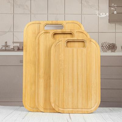 Bamboo Cutting Board for Kitchen Chopping Board with Deep Juice Groove Wood Chopping Board for Meat, Veggies, Easy Grip Handle - Kitchen Gadgets Gift