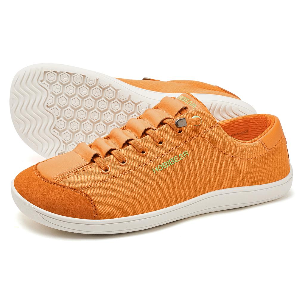 Wide Toe Barefoot Shoes for Unisex Minimalist Artificial Leather Sneakers Lightweight Adjustable Slip On Walking Shoes