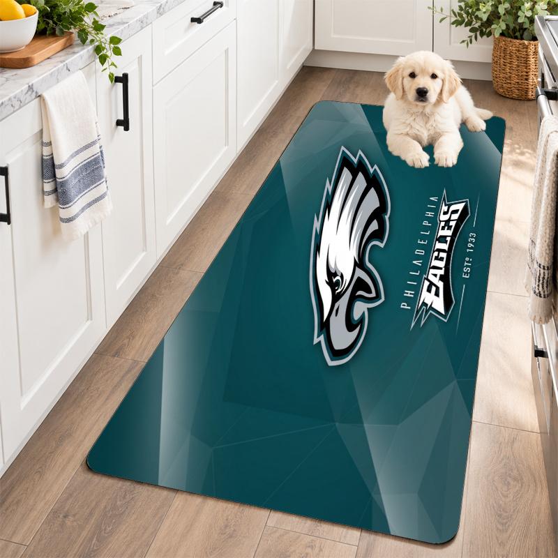 Flannel Kitchen Mat Philadelphia Eagles Soft Area Rug Non Slip Floor Carpet Home Decoration