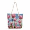 Flowers Print Thick Rope Single-shoulder Beach Bag 7219 CLE