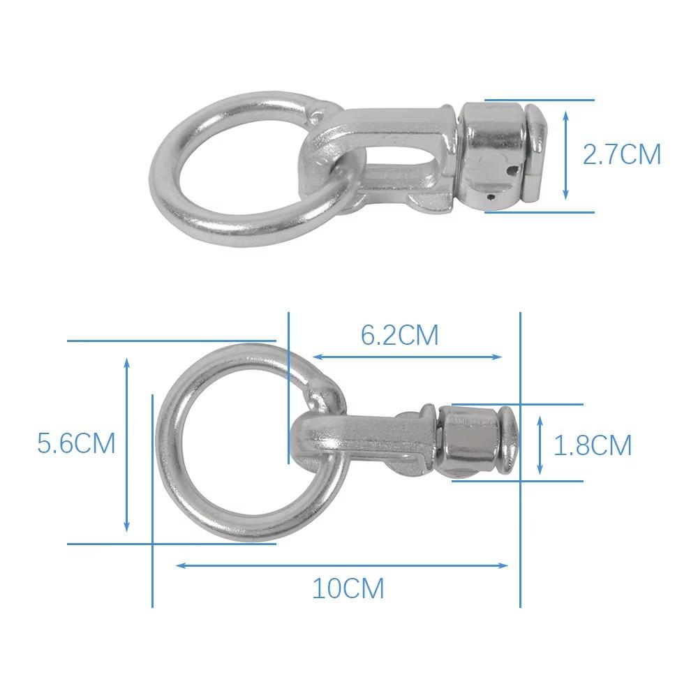 2PCS L-Track Double Stud Tie Down Fitting With O Ring Fixed Anchor Point Tie Down Strap Accessories