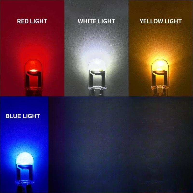 10X New W5W LED Canbus T10 Car Lights COB Glass Interior Parts Bulbs 6000K White Auto License Plate Lamp Dome Read Light 12V