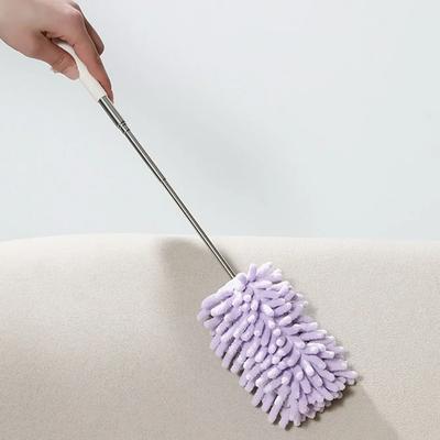 Extendable Telescopic Microfiber Chenille Duster Stainless Steel Pole for Ceiling Fan High Reach Cleaning Home Tool