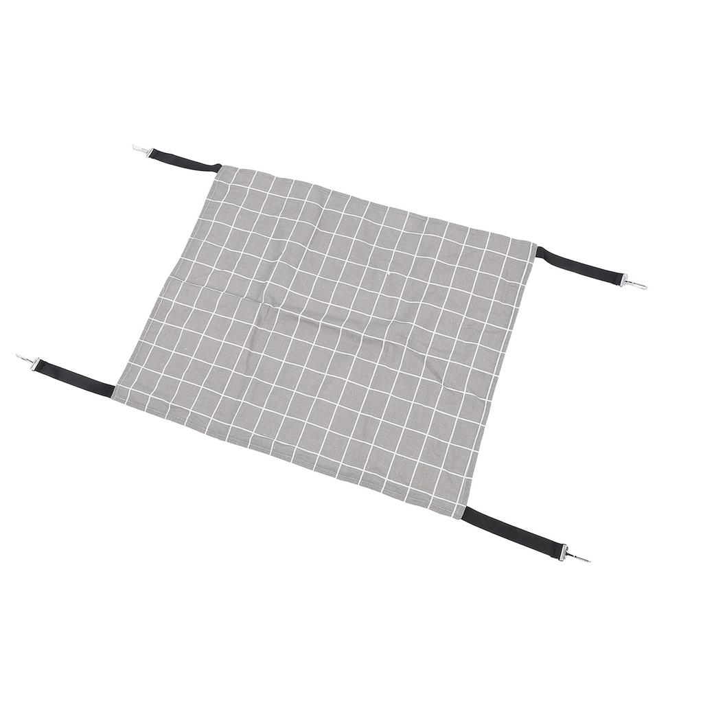 Cat Hanging Hammock Pet Hammock with Straps and Metal Hooks Hanging Bed for Cats Gray Plaid XL