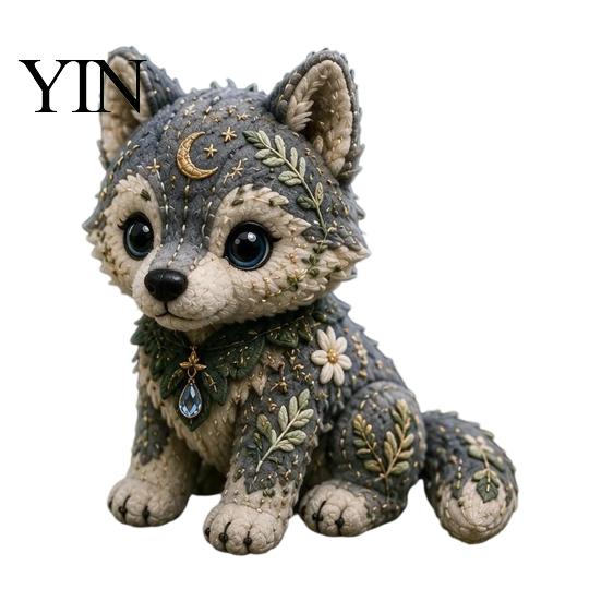 Decorative Floral Felt Craft Forest Guardians Patchwork DIY Kit, Woodland Animal Sewing Pre-cut Creative Hobby Embroidery Supplies Fabric Kit