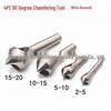 4PC Titanium-Coated High-Speed Steel Countersink Tool with Internal Chip Removal for Aluminum