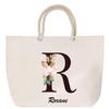 Beach Bag - PLANETEE - Roxane - Rope Handle - Flower Letter - Large Size