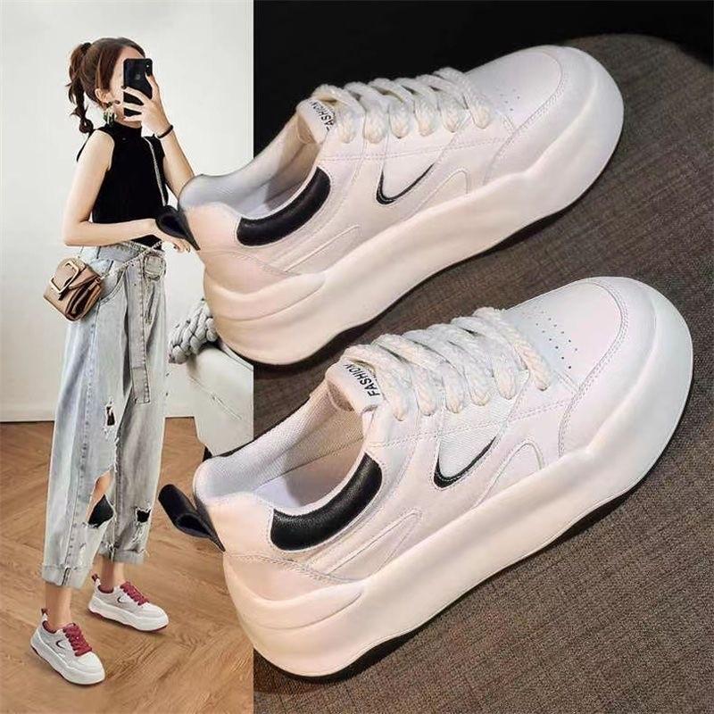 Buy Autumn New Sports Leisure Women's Shoes Thick-Soled White Shoes ...