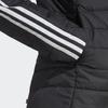 adidas Logo gestreifte Kapuzenjacke aus Baumwolle Damenjacke Schwarz HM2612