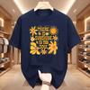 There Is Sunshine In My Soul Floral Sun Graphic T Shirt Unisex Retro Yellow Flower Quote Print Tee Casual Short Sleeve Cotton Top