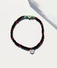 Bonbeau Soul Heart Charm Glass Beads Bracelet Colored Heart Charm Point Glass Beads Bracelet