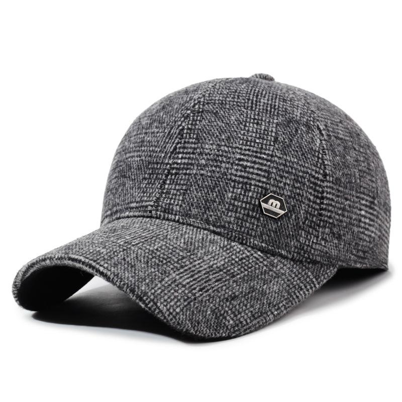 Middle-Aged Baseball Cap Winter Father Outdoor Windproof Ear Protection Cap Men Velvet Thick Cotton Cap