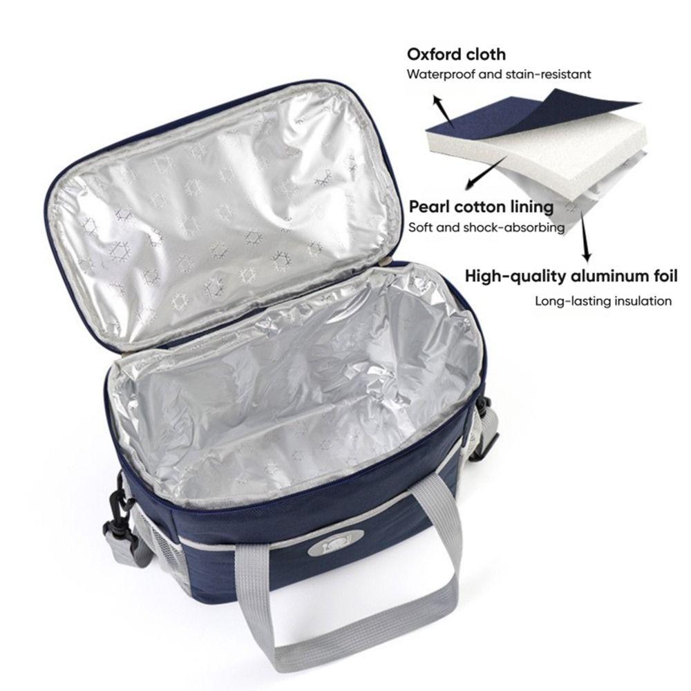 Thermal Large Capacity Lunch Bag Multi-compartment Waterproof Picnic Box  Travel Use