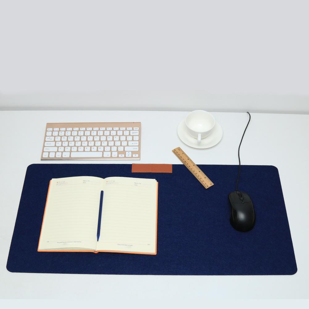 Office Computer Desk Mat Table Keyboard Felt Laptop Cushion Desk Gamer Mousepad 60x30cm Black Gray Navy Blue