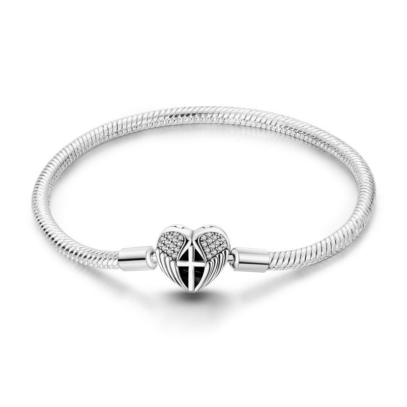 100% Silver Bracelet Fit Original Design Beads Charms DIY Jewelry Making Dazzling CZ Chain Bracelet For Women