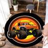 Multiple sizes Monster Truck Print Round Carpet for Living Room Bedroom Table and Chair Sofa Home Decor Area Rug Luxury Gift
