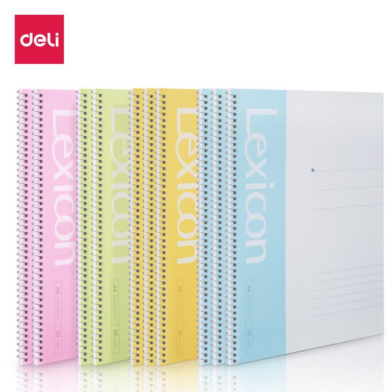 Deli A4 Spiral Notebook 60 Sheets (10-Pack)