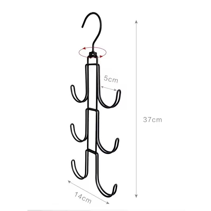 

1 шт. вращающаяся на 360 градусов металлическая вешалка-органайзер для кошельков для шкафа - держите кошельки на виду и в хорошем состоянии B