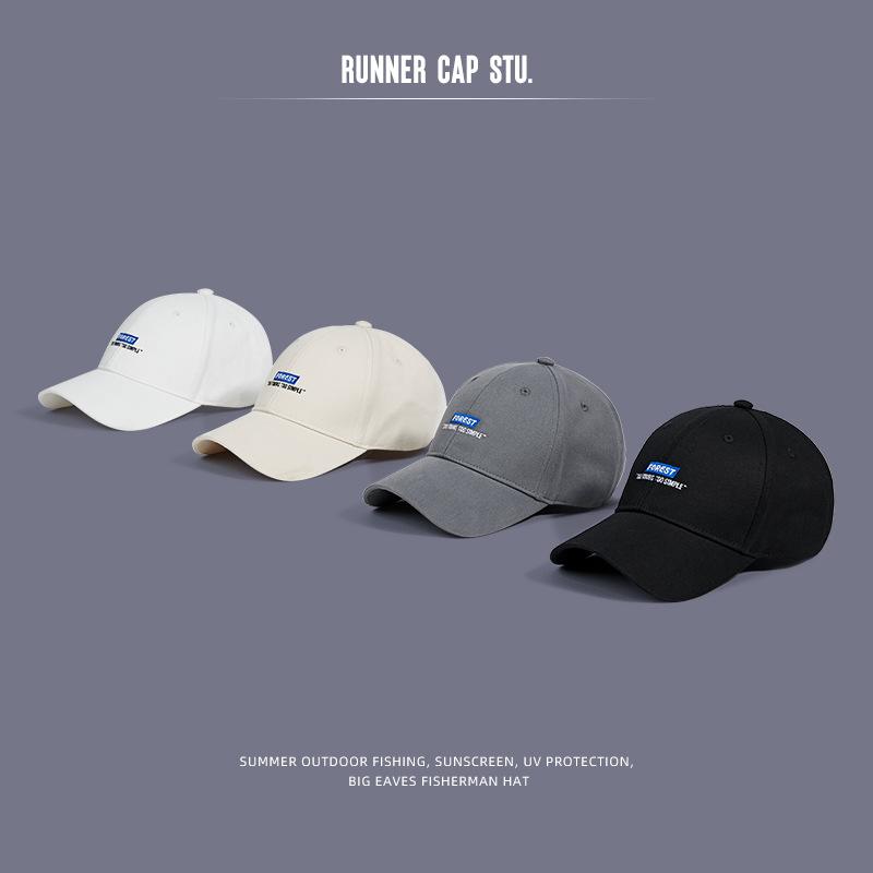 Duck Cap Male Korean Style Embroidered Baseball Cap Trend All Summer Embroidered Baseball Cap with Sun Hat