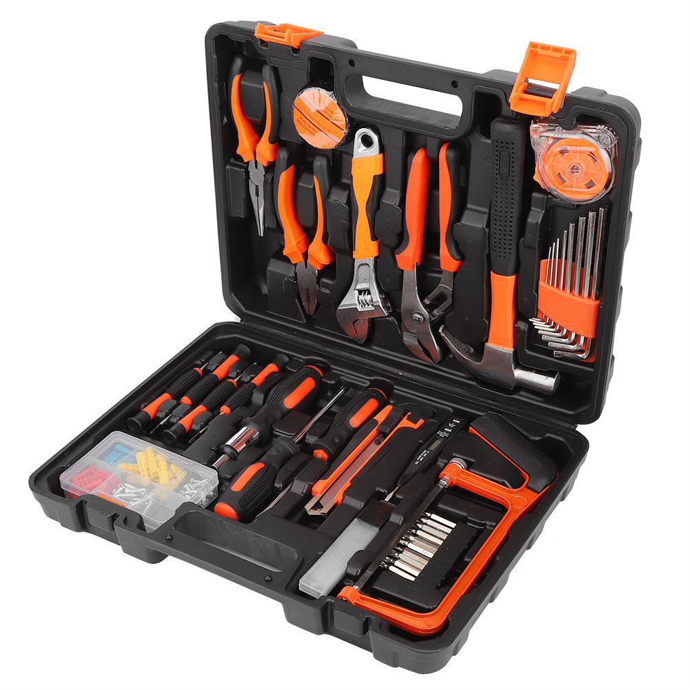 100Pcs/Set Wrench Screw Bits Pliers Repair Tool Set Hand Tool Kit with Storage Case