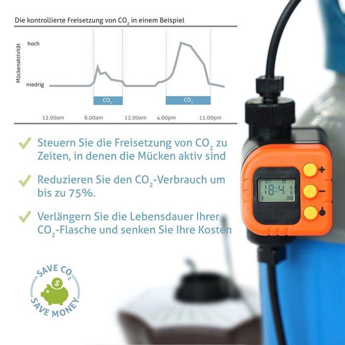 Biogents - 86601366 - Minuteur BG-CO2 pour reduire la consommation de CO2 dans Les pieges a moustiques CO2