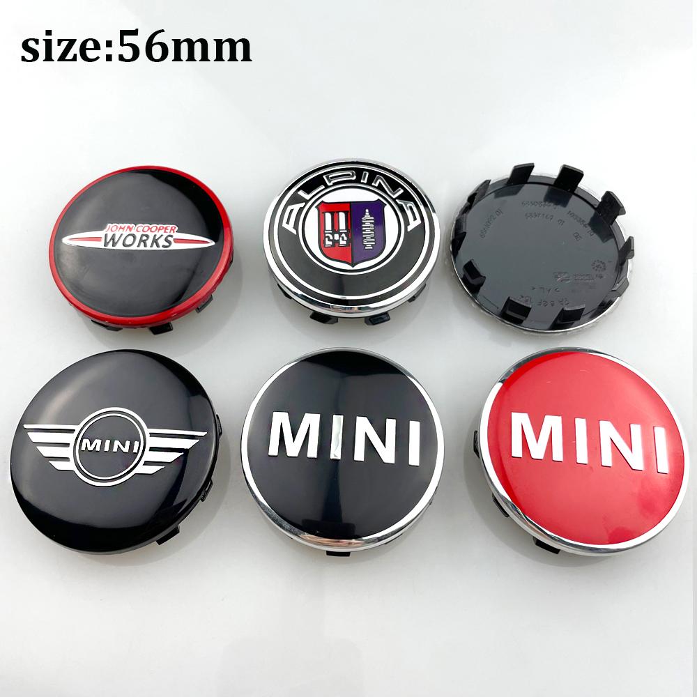 2026 Hot ABS 4pcs 54mm 56mm Car Wheel Hub Center Caps Rim Cover Badge Emblem For bmw Mini Works Cooper F54 F55 F56 F57 F60 R50 R52 R55