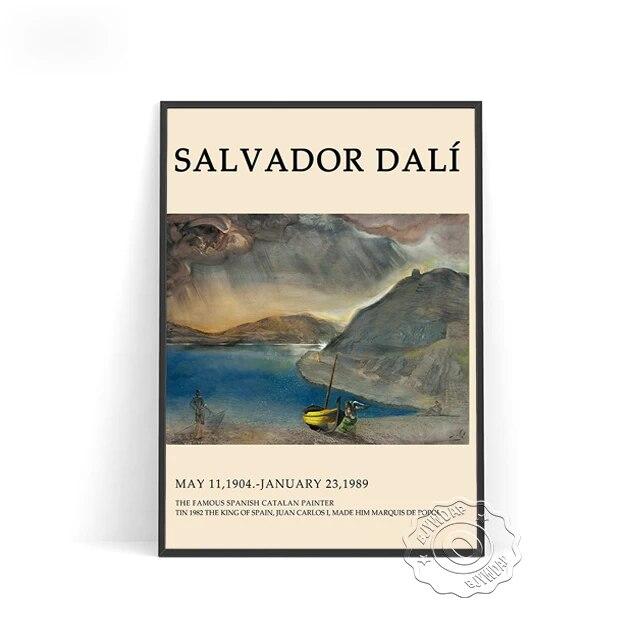 Salvador Dali Museum Ausstellungsposter, The Persistence Of Memory Wandgemälde, Surrealismus Wandkunst, Vintage Dali Kunstdrucke Ohne Rahmen 21*30cm