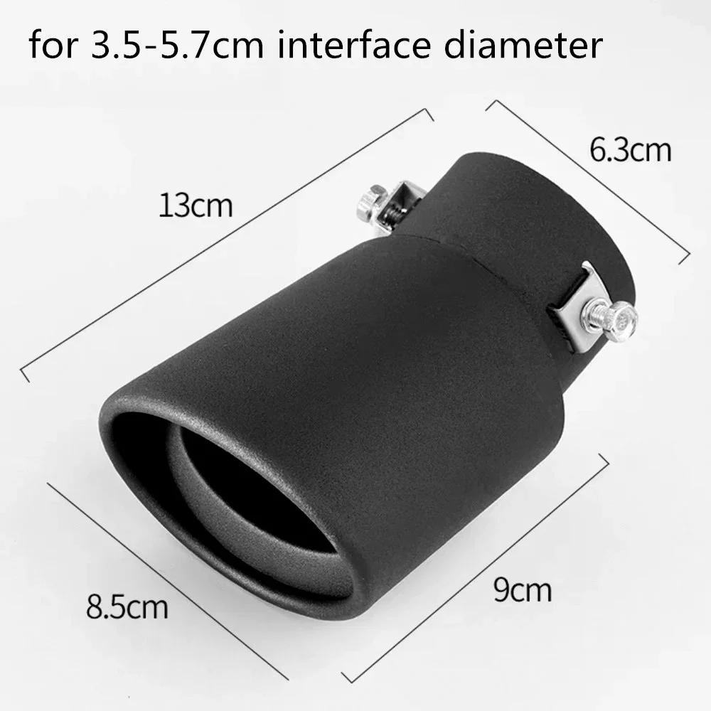 1PCS Universal Car Auto Exhaust Muffler Tip Stainless Steel Pipe Chrome Trim Modified Car Rear Tail Throat Liner Accessories