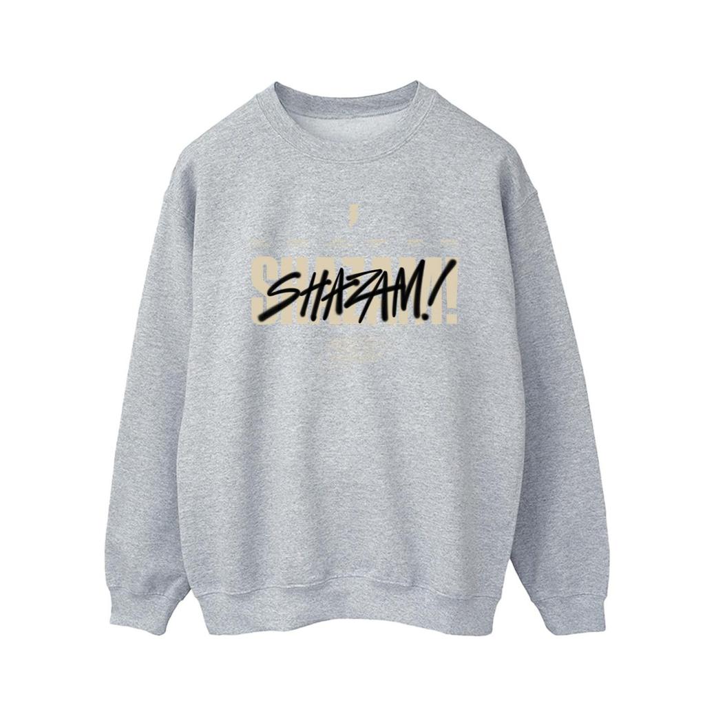 DC Comics Mens Shazam Fury Of The Gods Vandalised Logo Sweatshirt
