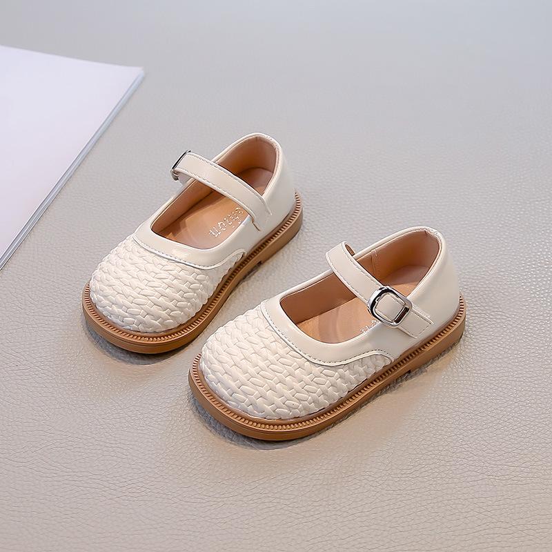 Girls' 2026 Spring Soft-Soled Leather Princess Loafers