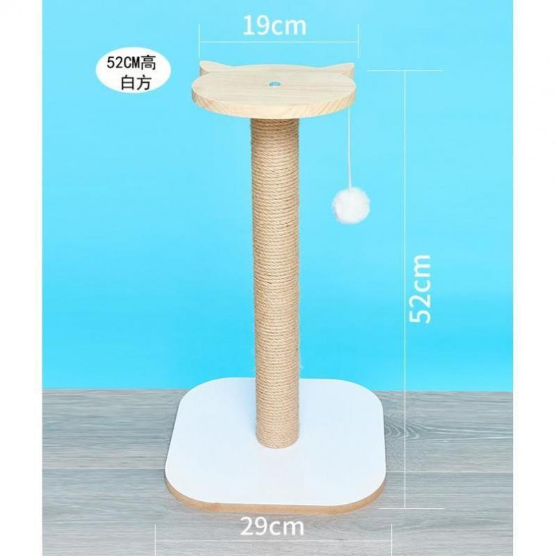 Cat Tree with Condo Scratching Board and Perch for Large Cats Made of Sisal and Solid Wood for All Cat Breeds