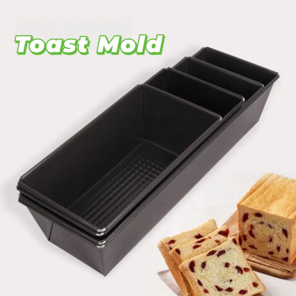 Stampo per Panettone Rettangolare in Acciaio al Carbonio Addensato Multiuso Antiaderente Stampo per Toast Strumenti per la Cottura Scatola per Toast F