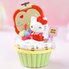 Non-Toxic Sanrio Series Kuromi Hello Kitty Building Blocks Cupcake Assembly Model Bricks Toys Cinnamoroll My Melody Desktop Ornaments