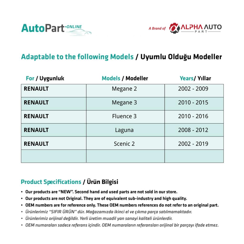 2ST. Für Renault Megane, Fluence, Laguna, Scenic Scheibenwischer-Sprühdüse