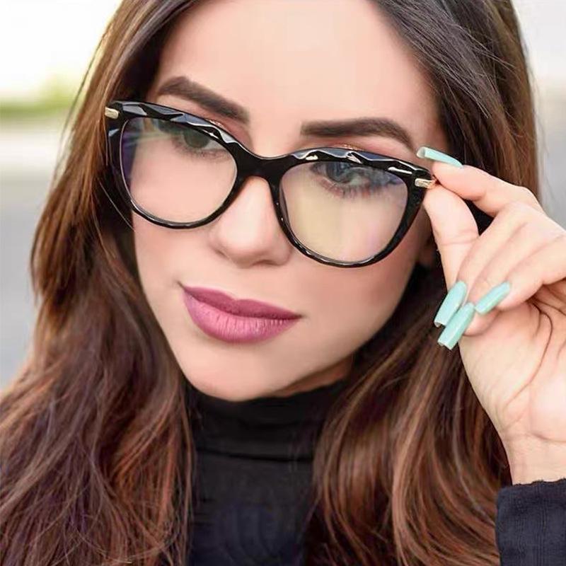 New Sexy Cat Eye Glasses Women Anti Blue Light Transparent Eyewear Brand Designer Vintage Clear Eyeglasses Optical Frame