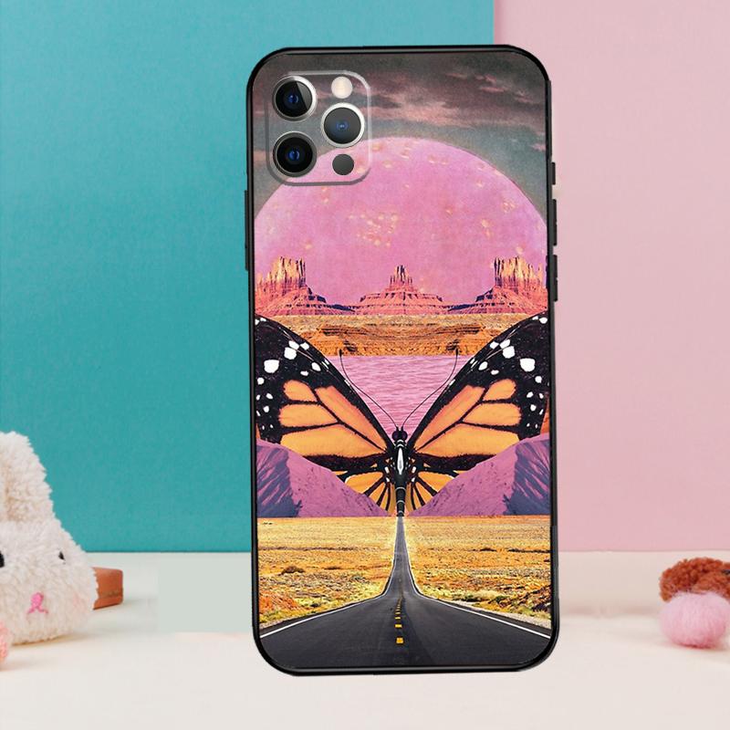 Art Aesthetic Trippy Psychedelic Phone Case For iPhone 17 Air 16 15 14 13 11 12 Pro Max 12 13 mini 15 16 Plus 16e Cover Coque