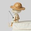 Skeleton Fishing Funny Decoration Halloween Gift Desktop Atmosphere Ornament