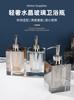 High end transparent crystal glass lotion bottled hand sanitizer shampoo dispenser bathroom accessories soap dispenser
