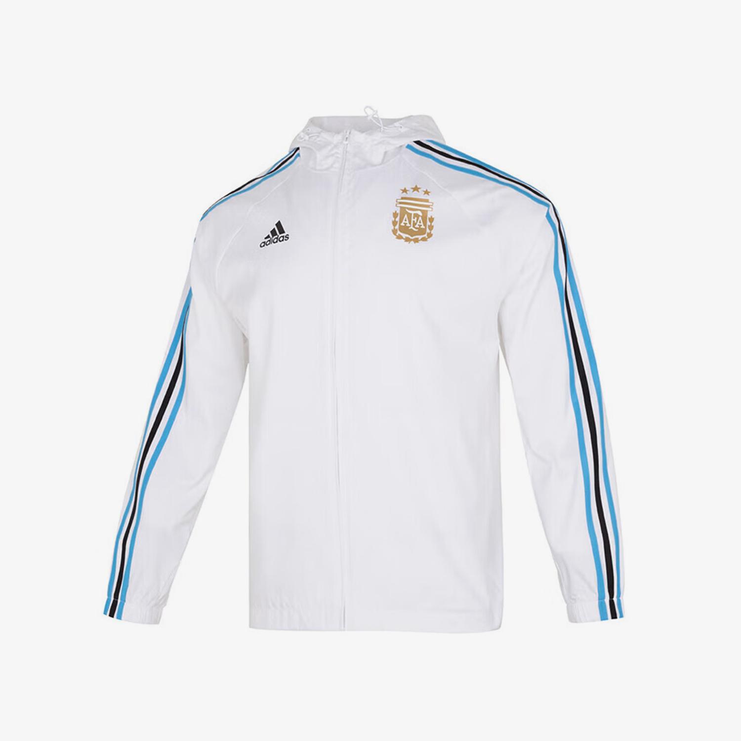Adidas genuine Argentina Men s Football Woven Hooded Jacket IU2138 185 104A XL