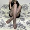Oil Shiny Large Grid High Waist Pantyhose Women Sexy Seamless Crotch Leg Slim Tights 5D Ultra Thin Transparent Party Medias