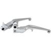 Set of 2 Brake Clutch Lever Fit for Harley-Davidson Electra Glide Ultra Classic FLHTCU 1996-2014 (Silver)
