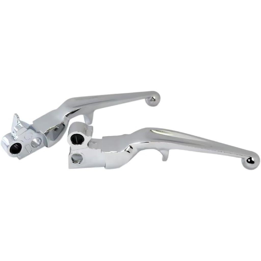 Set of 2 Brake Clutch Lever Fit for Harley-Davidson Electra Glide Ultra Classic FLHTCU 1996-2014 (Silver)